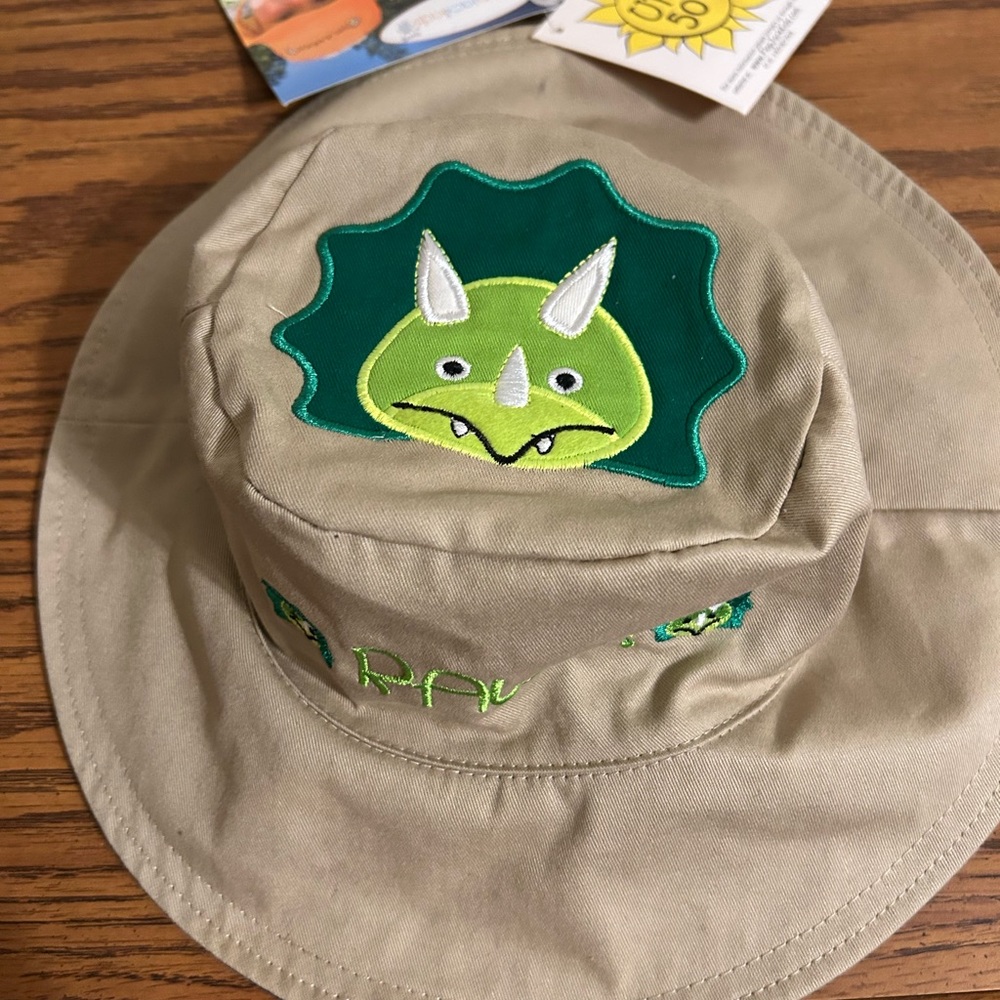 NWT Flapjack Kids Reversible Dinosaur Hat With Chin Strap-2-4 Year Old